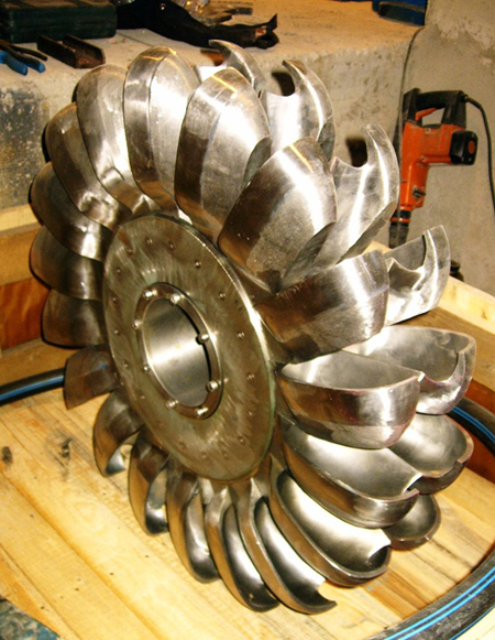 Roda da turbina Pelton da Mini-hídrica de Armamar